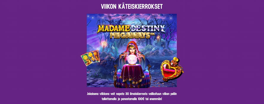 Lucky Casinolla saa joka viikko 30 käteiskierrosta