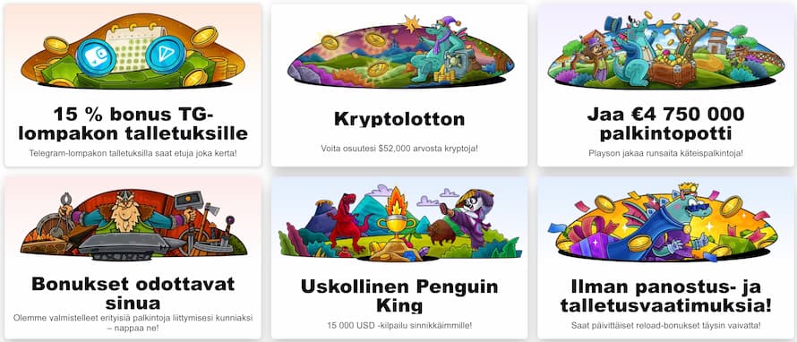 Casino-X kampanjoita ovat muun muassa kryptoarvonta ja Telegram-bonukset