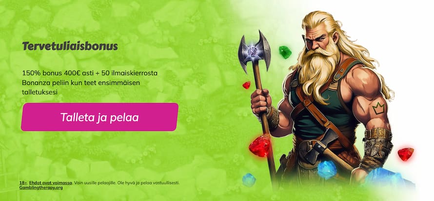 Huikee Kasino bonusta mainostaa uljas viikinki