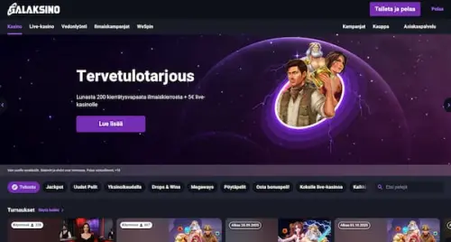 Galaksino Casino etusivu