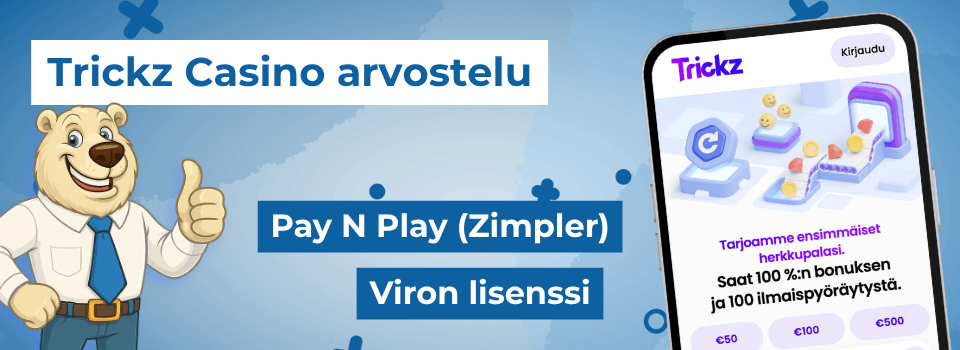 Trickz on Viron lisenssillä toimiva pikakasino