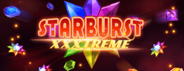 starburst xxxtreme -peliä koristavat tähdet ja timantit