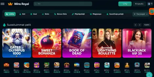 Wins Royal Casino etusivu