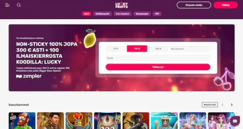 Lucky Fruits Casinon etusivu
