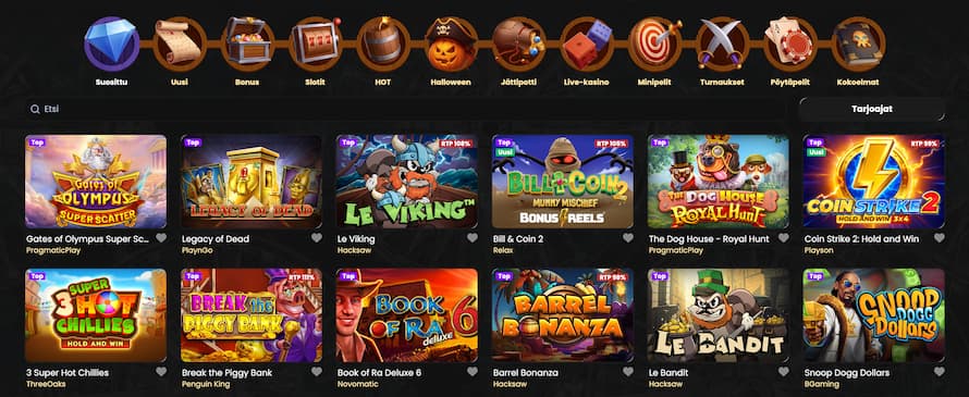 Corsaza Casinon suosittuihin peleihin lukeutuu Le Viking