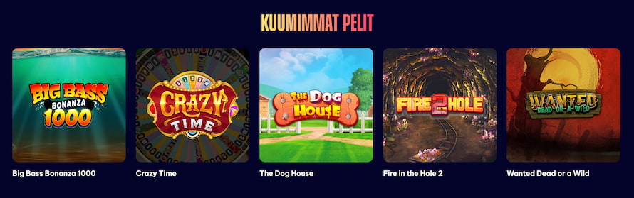 Speedz Casinon kuumimmat pelit, mukaan lukien Crazy Time