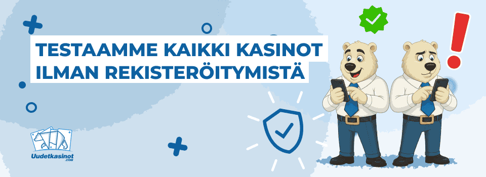 testaamme kasinot ilman rekisteröitymistä