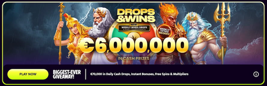 NitroWin Casino Drops & Wins -kampanja tarjoilee käteispalkintoja