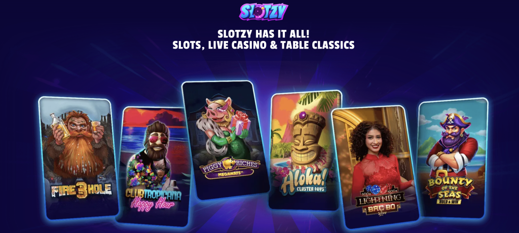 Slotzy Casinon peleistä löytyy mm. Aloha Cluster Pays