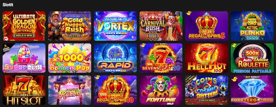 Wettson Casinon kolikkopelejä