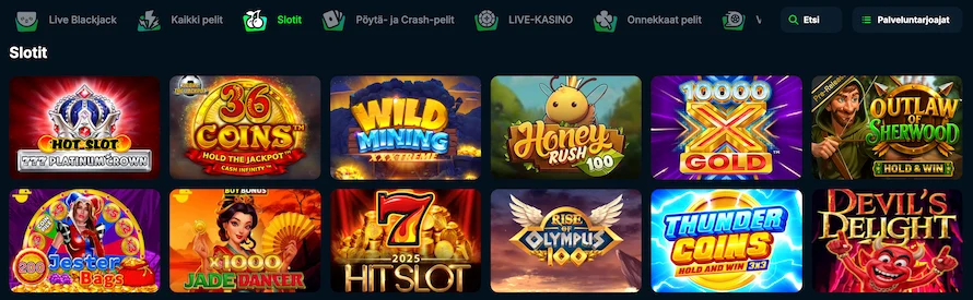 Go4Casinon kolikkopelit omassa kategoriassaan