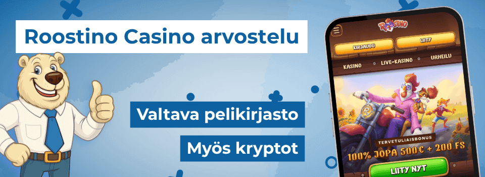 Roostino Casino on kryptoystävällinen pelipaikka, joka tarjoaa yli 22 000 peliä