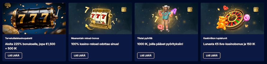 Spintexas Casino tarjoaa bonuksia joka viikonpäivälle