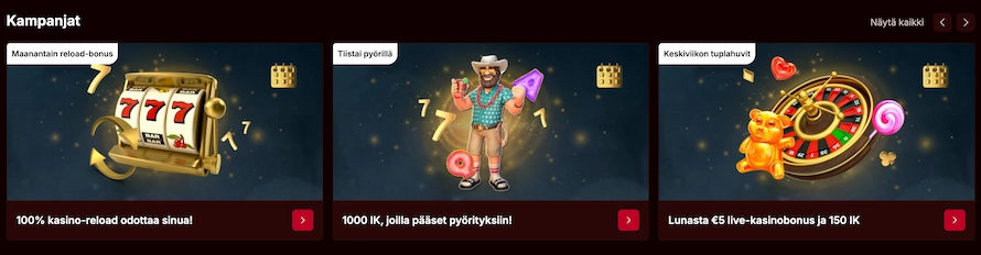 PiratePots Casinolla tarjotaan bonuksia viikon jokaisena päivänä