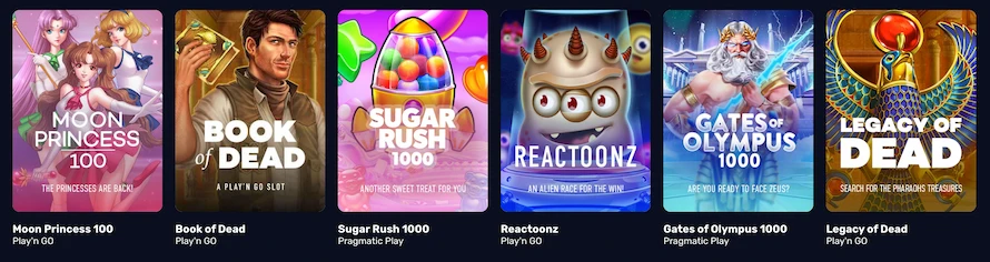 SuperOnni Casinon kolikkopeleistä löytyvät esimerkiksi Book of Dead ja Reactoonz.