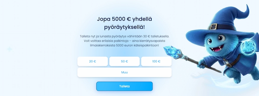 Taika Spinni Casinon Taikapyörä suoltaa palkintoja käteiskierroksista käteispalkintoihin
