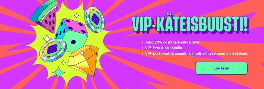 Blingi Casino jakaa cashbackiä joka päivä