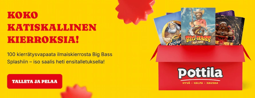 Pottila Kasinolla odottavat kierrätysvapaat ilmaiskierrokset