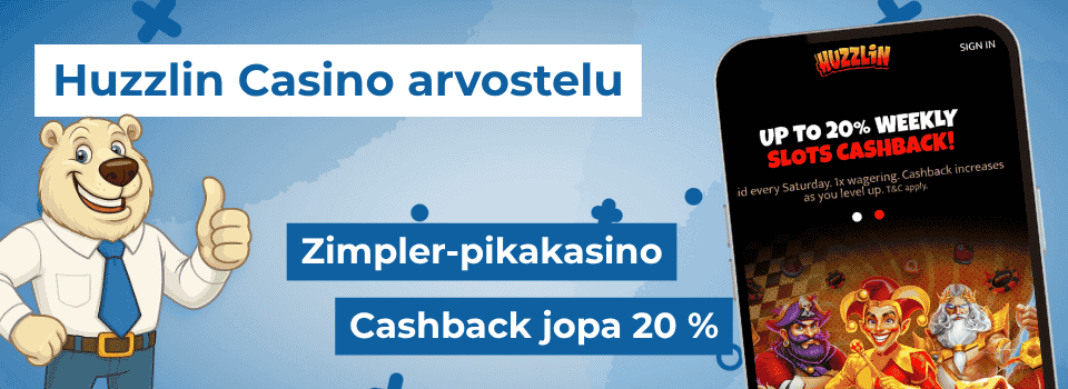 Huzzlin Casino on mainio Zimpler Pay N Play -pelisivusto.