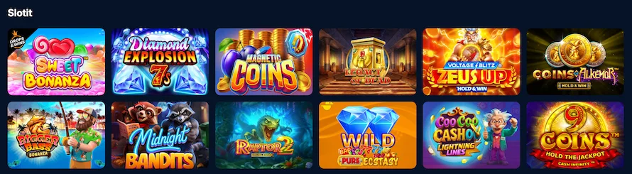 Kudosbet Casinon kolikkopelit