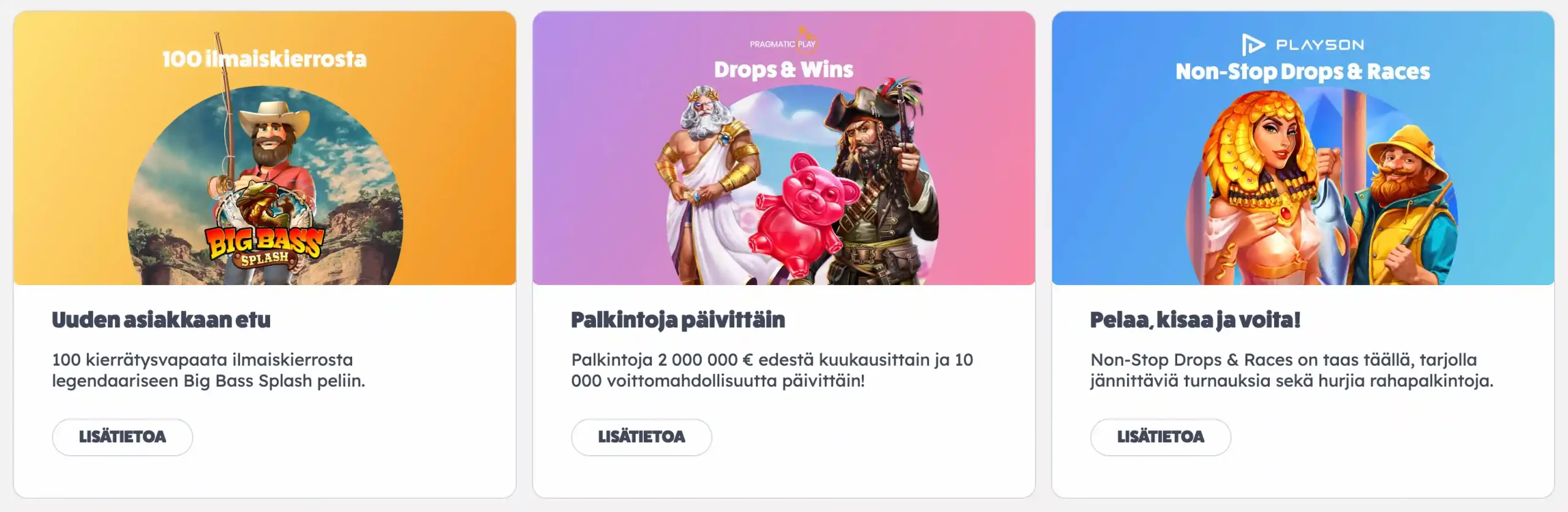 OhCasino tarjouksia ovat niin kierrätysvapaat spinnit kuin päivittäin jaettavat palkinnot