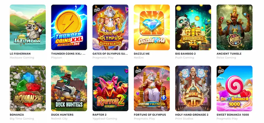 Spinnair Casinon kolikkopeleistä löytyvät niin Bonanza kuin Dazzle Me
