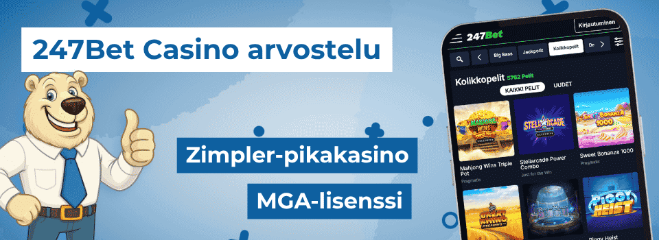 247Bet Casino on verovapaa Pay N Play -nettikasino