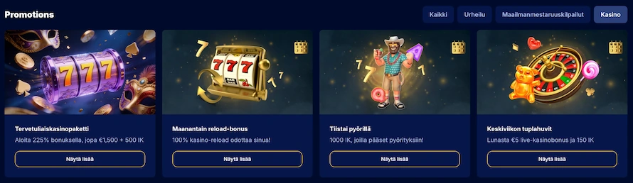 Fiestaslots Casinon tarjoukset