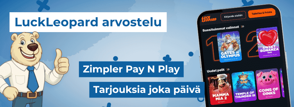 LuckLeopard Casino on päivittäisiä tarjouksia lupaava Zimpler-pikakasino