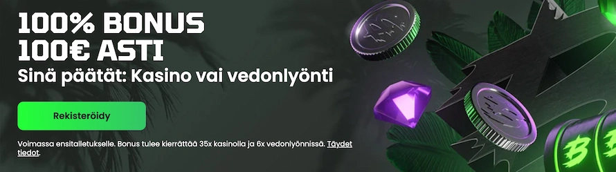 Beazt Casinon talletusbonus kasinolle tai vedonlyöntiin