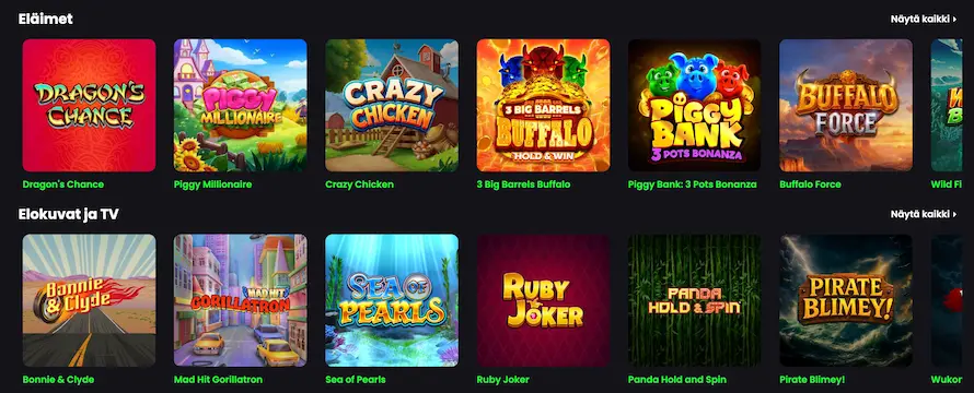 Beazt Casinon kolikkopelit on lajiteltu teemoittain