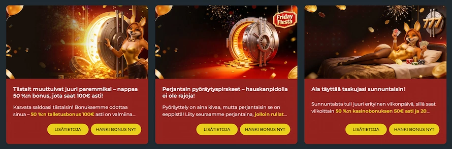 777Vault Casinon tarjouksia pitkin viikkoa