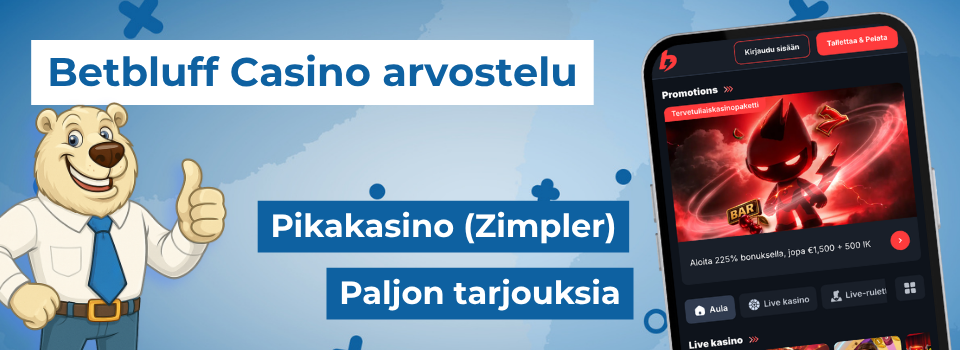 Betbluff Casino on Zimpler Pay N Play -pelipaikka
