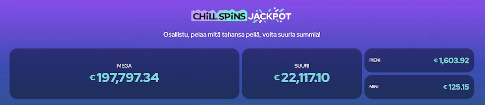 Chill Spins Casinon jackpot-voitot