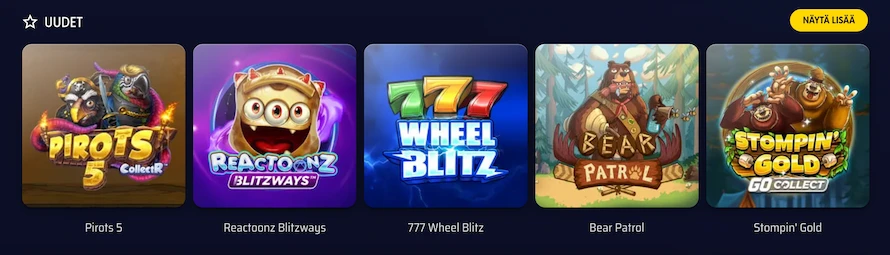 OneRush Casinon uusimpia kasinopelejä