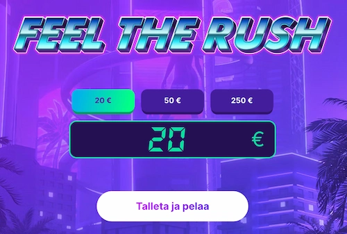 Megarush Casino talletussumma