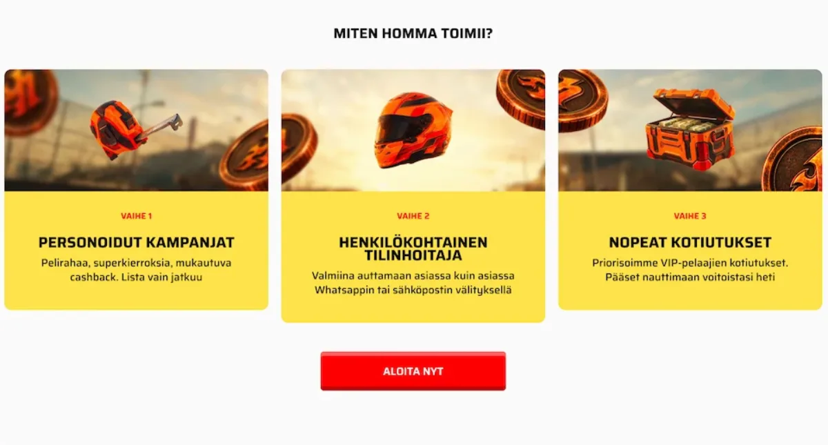 Hurjaa Casinon tarjoamia VIP-etuja