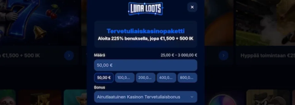 Lunaloots Casinon ainutlaatuinen bonus