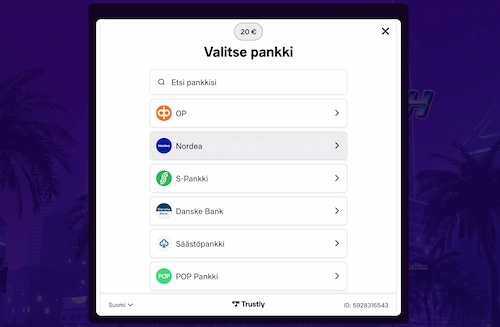 Megarush casino talletustavan valinta