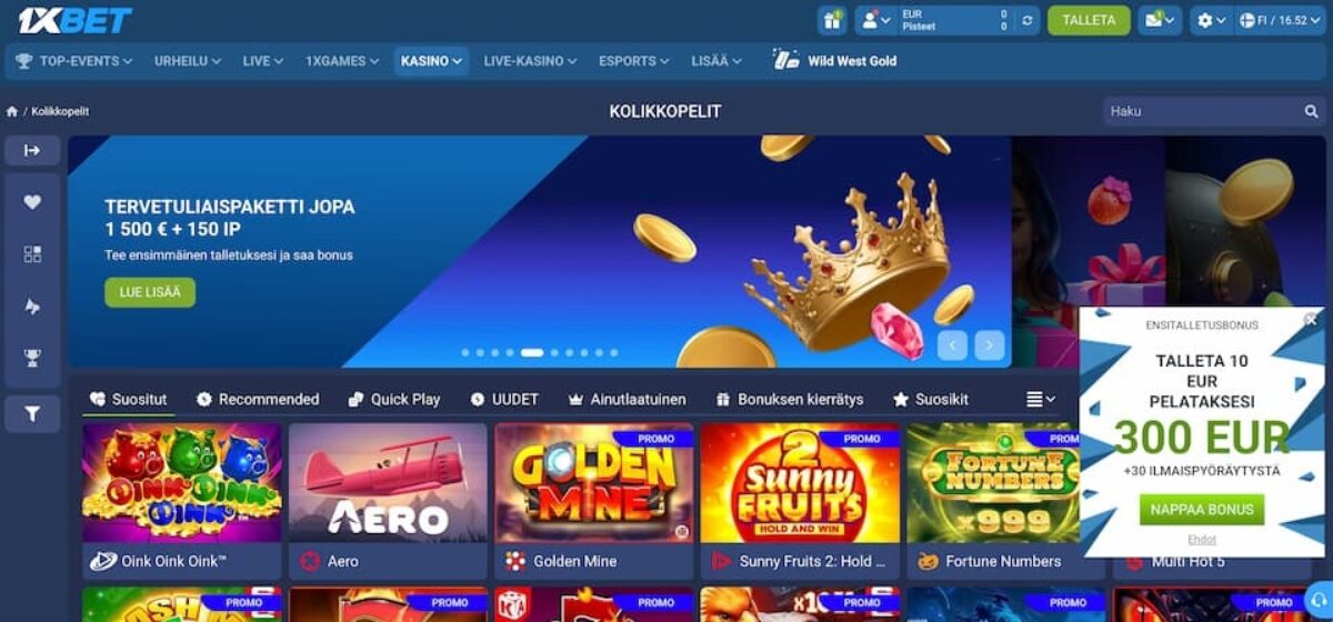 1xbet kolikkopelit