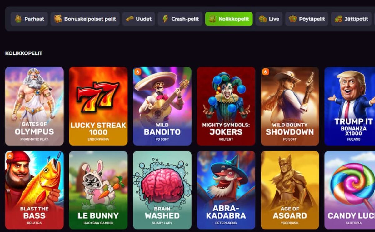 Drakaris Casinon pelvalikoimaa