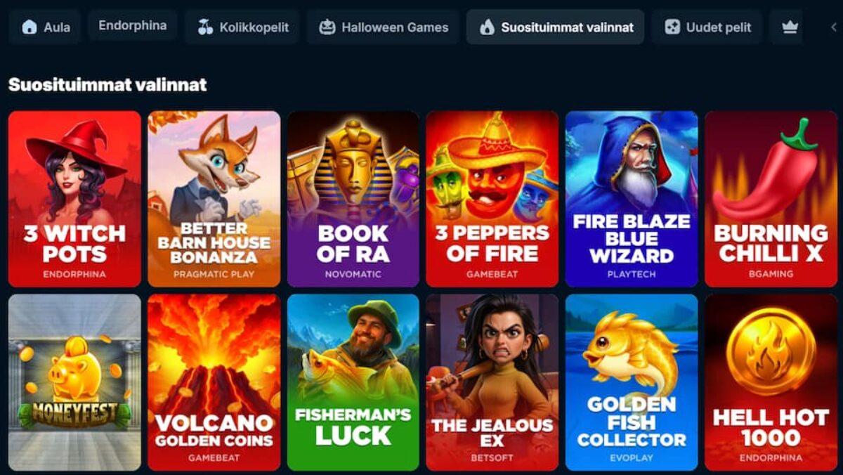 Foxy Flush Casinon pelivalikko