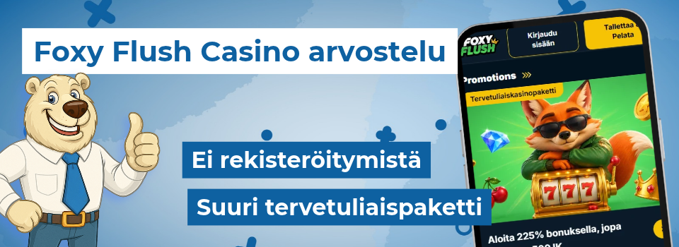 Foxy Flush Casino puhelimen näytöllä