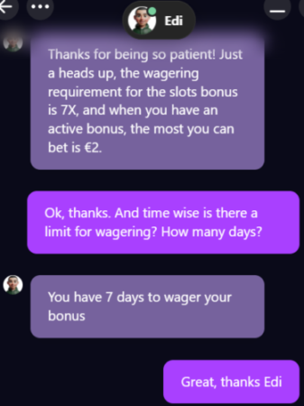 trixino casino livechat