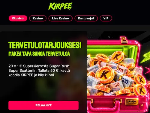 Pelaamaan Kirpee Casinolle