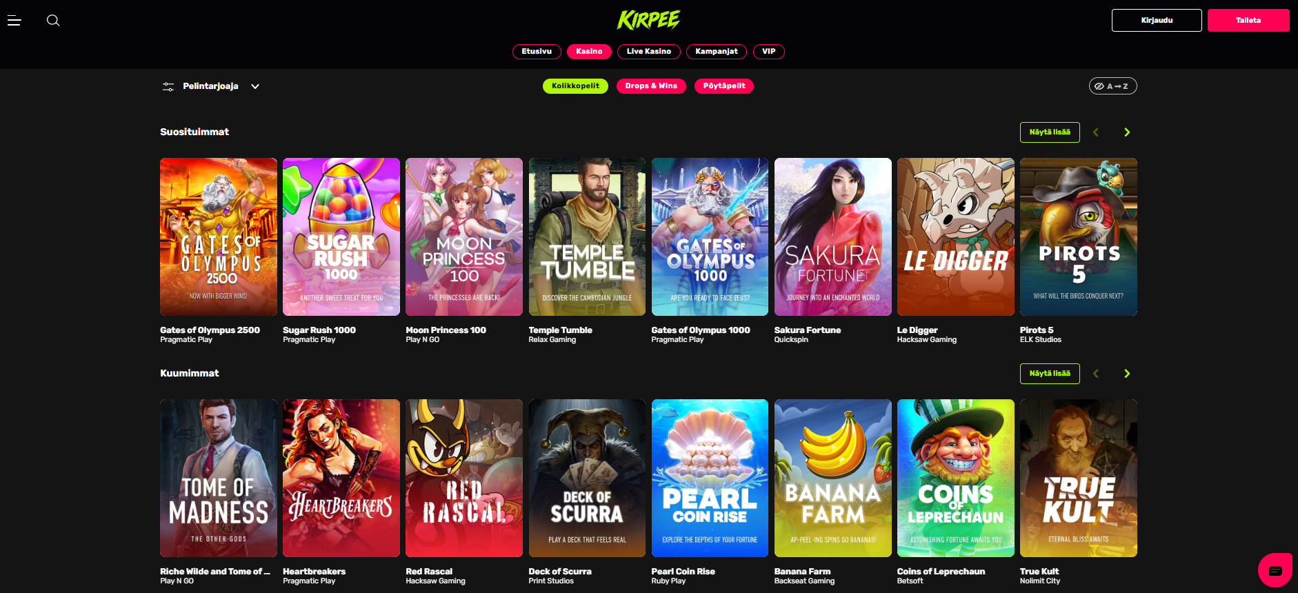 kirpee casino pelit