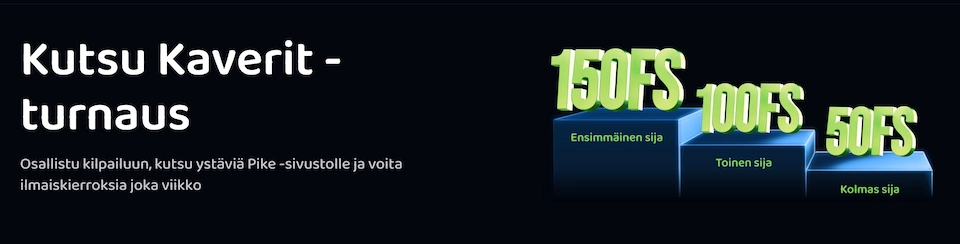 Pike Casino järjestää Kutsu kaverit -turnauksia